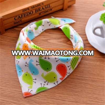 high quality modern unisex bibs soft cotton material double layered design water absorption baby drool bandana bib